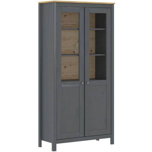  Visoka komoda Hill siva 85 x 37 x 170,5 cm od masivne borovine Slike