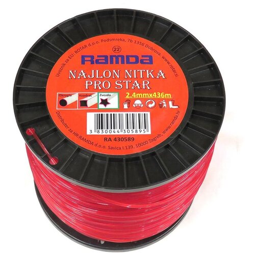 Green cut FLAKS ZVIJEZDA 2,4mm X 436m KOLUT - Najlon Flaks za Sve Va&scaron;e Potrebe Cijene