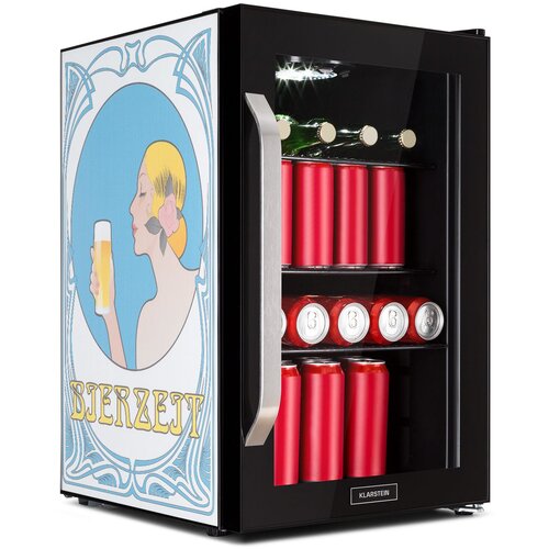 Klarstein Beersafe 70, Bierzeit Edition, hladnjak, 70 litara, 3 police, panoramska staklena vrata, nehrđajući čelik Cijene