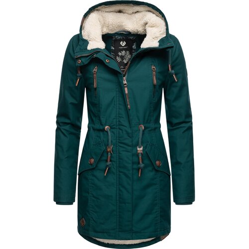 Ragwear Zimska jakna &amp;#039;Elsie&amp;#039; rjava / temno zelena / bela Slike