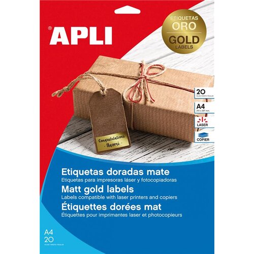 Apli Vrem. odp. nalepke, zlate 210 x 297 mm 1/stran, 20 listov, (20370929) Cene