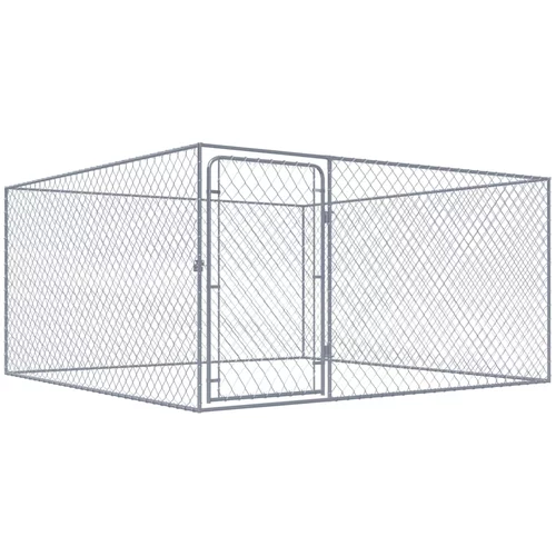  vanjski kavez za pse od pocinčanog čelika 2 x 2 x 1 m