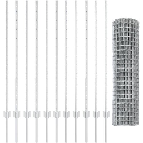 vidaXL Euro ograja z 22 U stebrički Srebrna 1,2x25 m Jeklo, (22085177) Cene