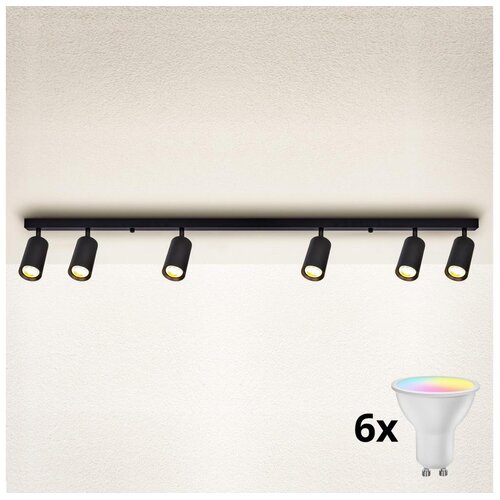  Brilagi - LED prigušiva spot svetiljka SELE 6xGU10/6,5W/230V crna Cene