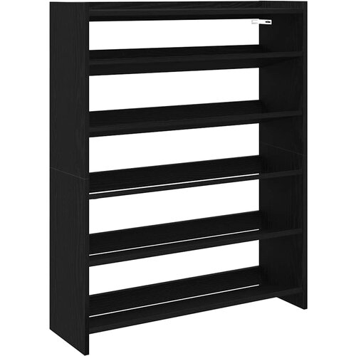 Maison Chic Regal za čevlje - Polica za čevlje črn 80x25x100 cm inženirski les, (21777539) Slike