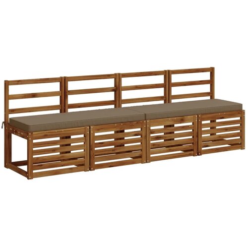  Jastučići za klupe - 2 dijela VUGHT 2 kom. 100% poliester - Taupe (melange) 110 x 40 cm 2 Cijene