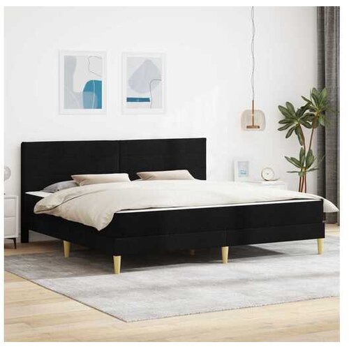 vidaXL Okvir kreveta s madracem Crna 180 x 200 cm Tkanina - Crna 180 x 200 cm Cijene