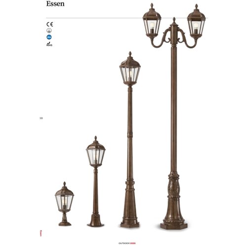  Redo 9662 - Spolja&amp;scaron;nja lampa ESSEN 1xE27/70W/230V 221,5 cm IP44 smeđa/patina Slike