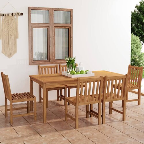  Vrtni blagovaonski set od 7 dijelova 180x90 cm masivno tikovino drvo Cene