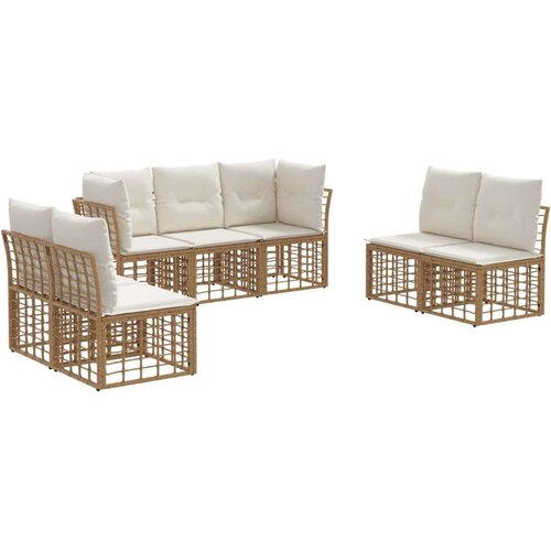  Set vanjskih sofa Prirodna Poliester - Prirodna bez stola Cijene