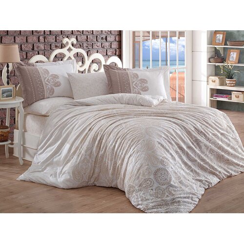 Lessentiel Maison set posteljine Irene, 200x220 cm, 240x260 cm, bež-bijela Cijene