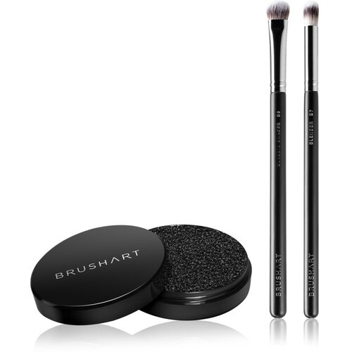 BrushArt Professional Eyshadow brush set with brush cleaning sponge set kistova za &amp;scaron;minkanje očiju Slike