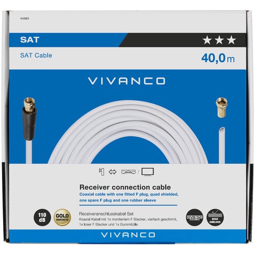 Vivanco Set kabela za SAT prikljucak 110 Slike