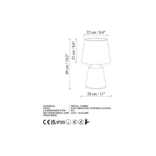 Opviq drop - 15497 goldwhite table lamp Slike