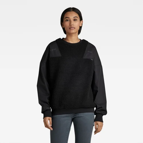 G-star Sweatshirt - Teddy woven mix r sw wmn black