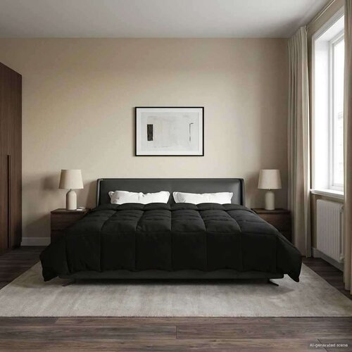  Zimska posteljnina Šonerisan Črna 200 x 200 cm Mikrovlakna, (5000284337) Cene
