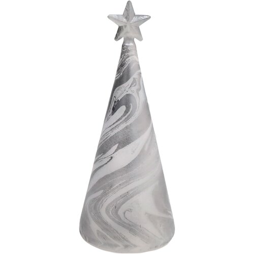 Tognana Staklena LED jelka Christmas Dripping, 21 cm, Siva Cene