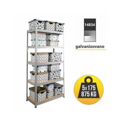 SmartStorage polica metal medijapan 180x90x45cm 5X175kg Slike