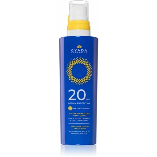 GYADA Cosmetics Solar Medium Protection zaštitni sprej za lice i tijelo SPF 20 200 ml