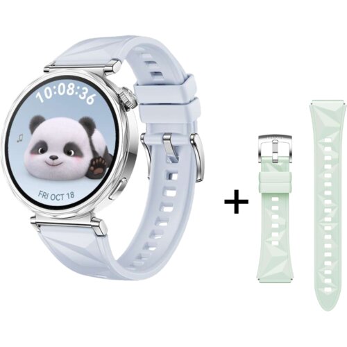 Huawei GT 5 Pametni sat, 42mm, Plavi + Narukvica za pametni sat, Fluoroelastomer Strap, 18 mm, Menta Cene