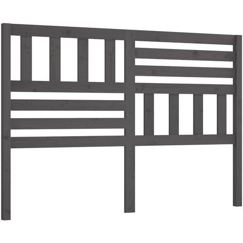 Maison Chic posteljno vzglavje - vzglavna omarica - nočna omarica sivo 166x4x100 cm trdna borovina, (21705446) Slike