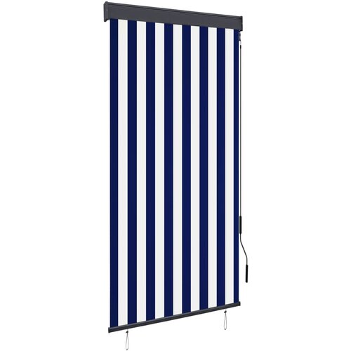 vidaXL Zunanje rolo senčilo 80x250 cm modro in belo, (20597264) Cene