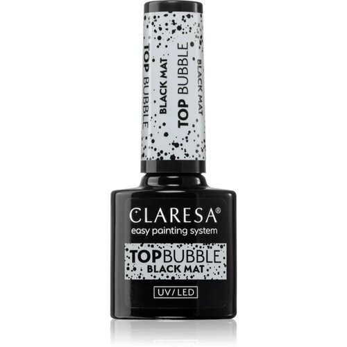 Claresa UV/LED Top Bubble gel nadlak za nohte mat odtenek Black Mat 5 g Cene