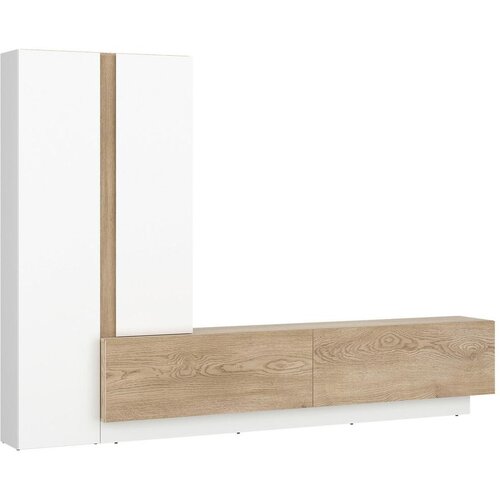 Modern Living Dnevni Regal Milazzo, Bela, Barva Hrasta Slike