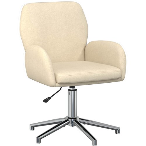 VidaXL vrtljiva pisarni&amp;scaron;ka stol 54 x 58 x 90 cm Krem Blago, (5000302326) Slike