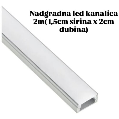  aluminijumska nadgradna kanalica sa difuzorom 2m Slike