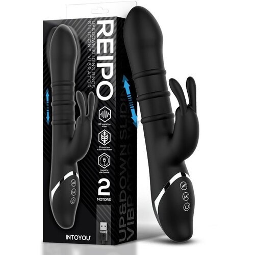 INTOYOU Reipo Vibrator with Up & Down Sliding Rings Black Cijene