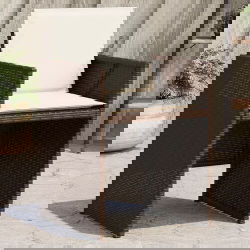 vidaXL Vrtne stolice s jastucima 4 kom smeđe poliratan Cijene