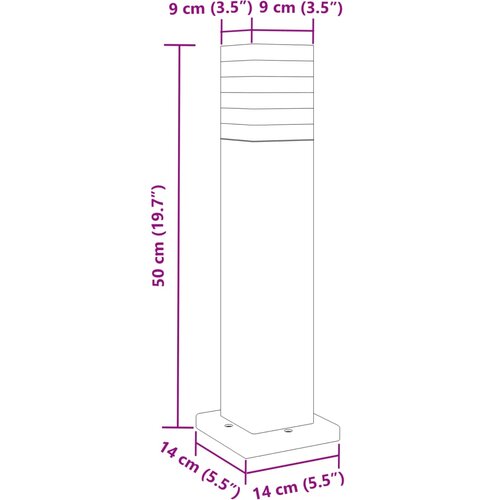  Vanjska podna svjetiljka crna 50 cm aluminijska Slike