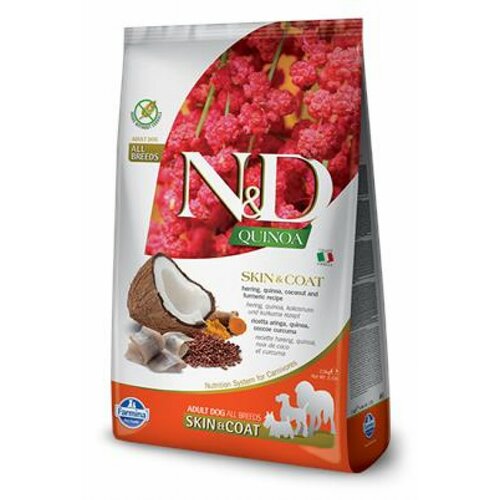 Farmina n&d quinoa hrana za pse skin&coat herring&coconut 7kg Cene
