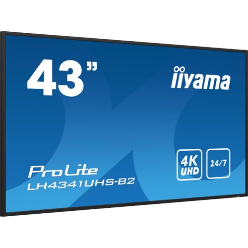 Unknown IIYAMA LFD LH4341UHS-B2 43" Professional Digital Signage display with 4K UHD resolution and 24/7 3840x2160 16:9 500cd 1200:1 8ms landscape, portrait Cene