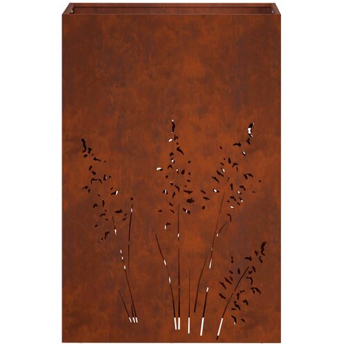  Vrtna saksija Rđa 50 x 30 x 75 cm Otporni čelik Slike