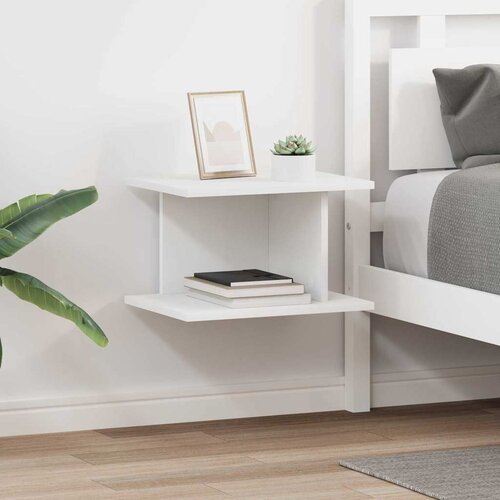  Noćni ormarić 2 pcs Bijelo 40 x 30 x 25 cm Konstruirano drvo Cene