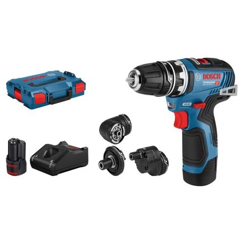 Bosch Akumulatorska bušilica/odvrtač GSR 12V-35 FC + 4 Flexi Click nastavka 12V, 2x3.0 Ah Cene