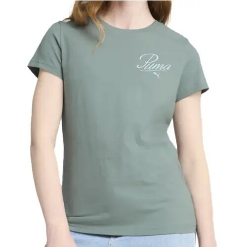 Puma Ženska majica Ess Script Tee, Maslinasta Cene