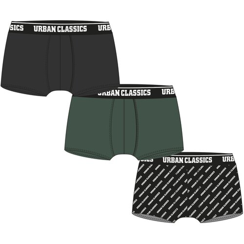 Urban Classics Men's Boxer Shorts 3-Pack Dark Green/Black/Branded AOP Cijene