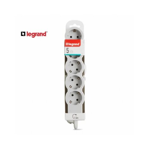 Legrand 694555 produžni blok 5X2P+E 1.5M (bela/s.siva) Slike