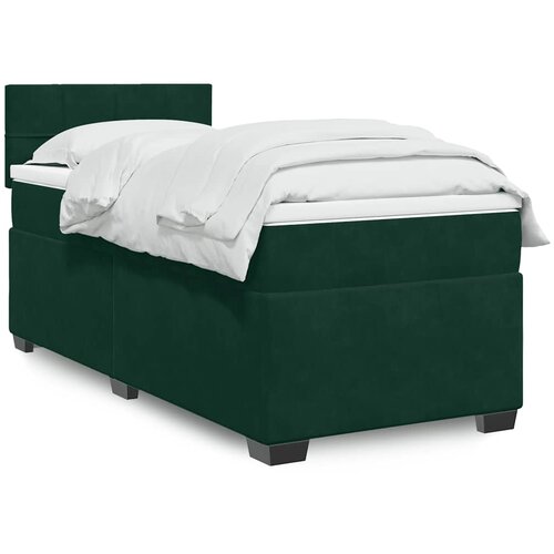 Box spring krevet s madracem tamnozeleni 90x190 cm bar&scaron;unasti Cijene