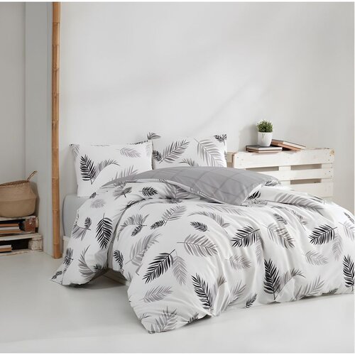  plume grey greywhite ranforce single quilt cover set (fr) Cene