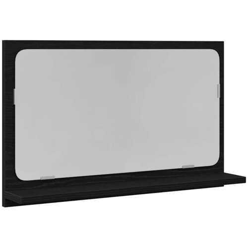  Ogledalo Polica Crni hrast 60 x 10,5 x 37 cm Konstruirano drvo Slike