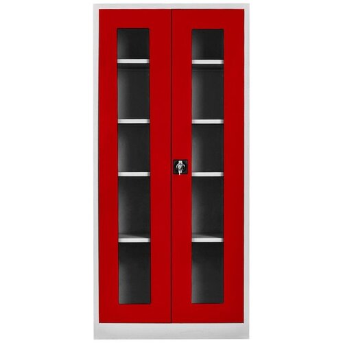 Hanah home Js1005Kır GreyRed Locker Storage Cabinet Cene