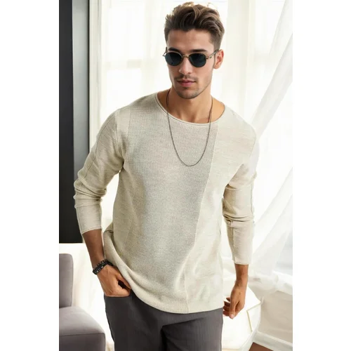 Dewberry 60226 Knitwear Menswear Sweater-BEIGE