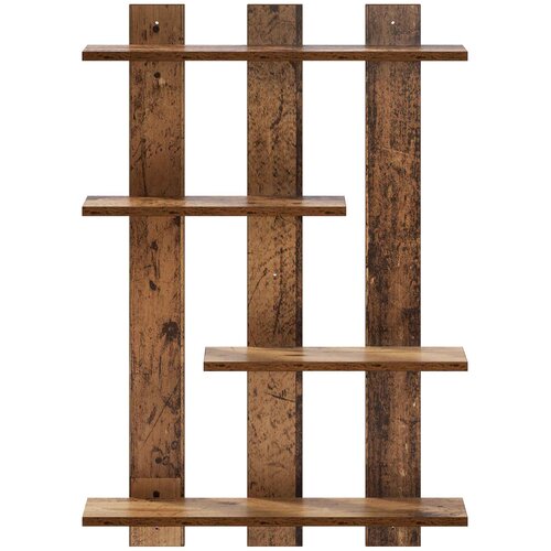  Polica na zidu Staro drvo 61 x 13,5 x 88 cm Konstruirano drvo Slike
