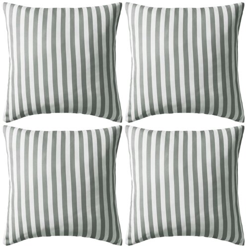 Furnova Zunanje blazine 4 kosi črtaste 45x45 cm sive barve, (21930567) Cene