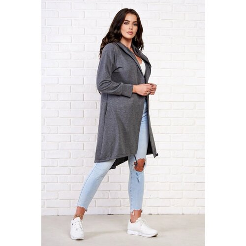 Kesi Cardigan with print graphite Slike