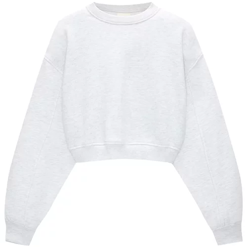 Pull&Bear Sweater majica siva melange
